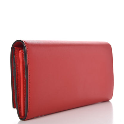 Fendi Vitello Liberty Century Lucido By The Way Continental Wallet Rosso 3 of 7