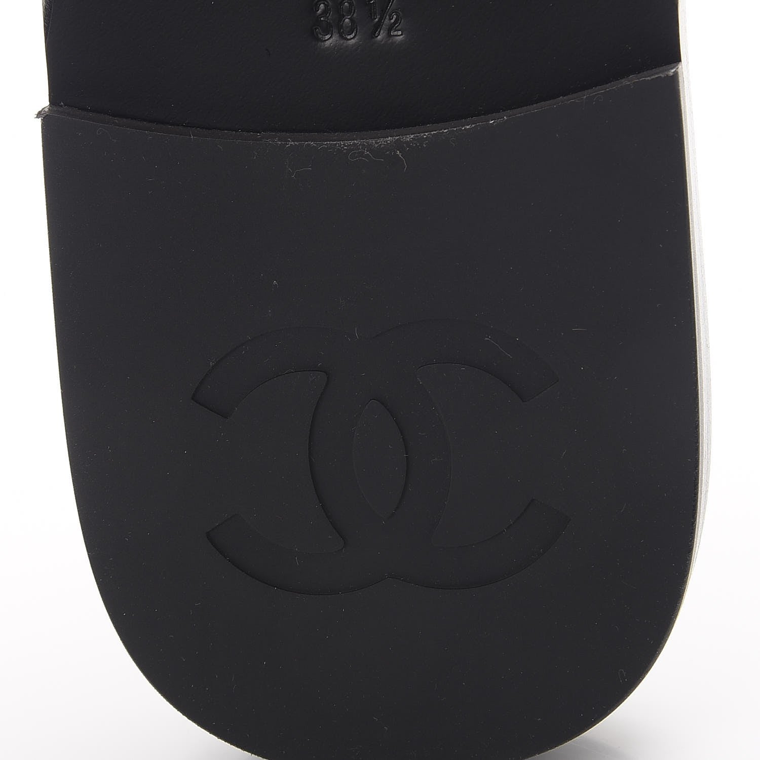 Chanel Patent Calfskin CC Slip On Mules 38.5 Black 7 of 9