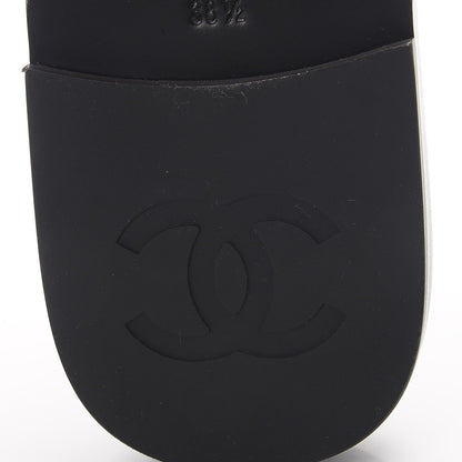 Chanel Patent Calfskin CC Slip On Mules 38.5 Black 7 of 9