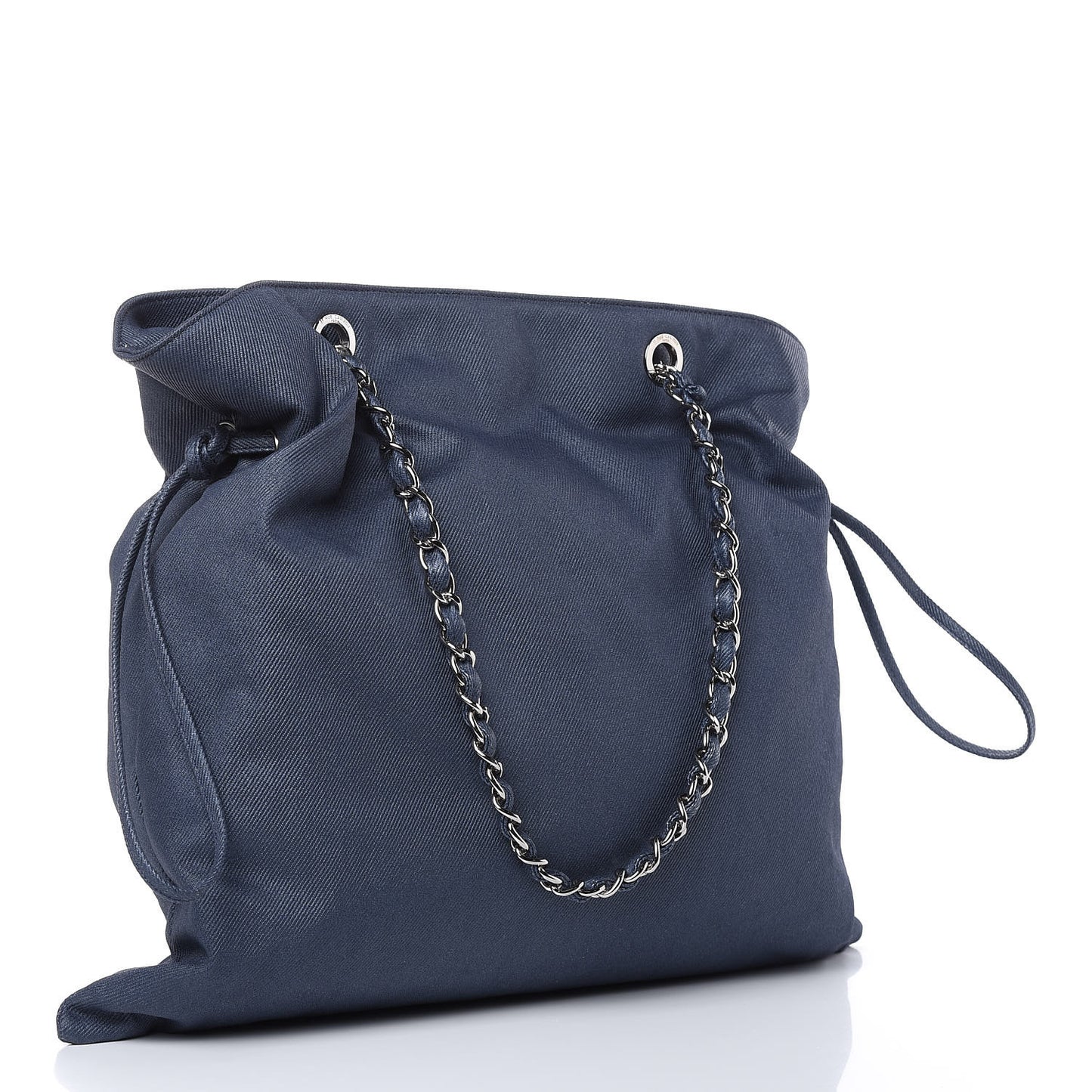 Denim Large CC Discus Tote Blue
