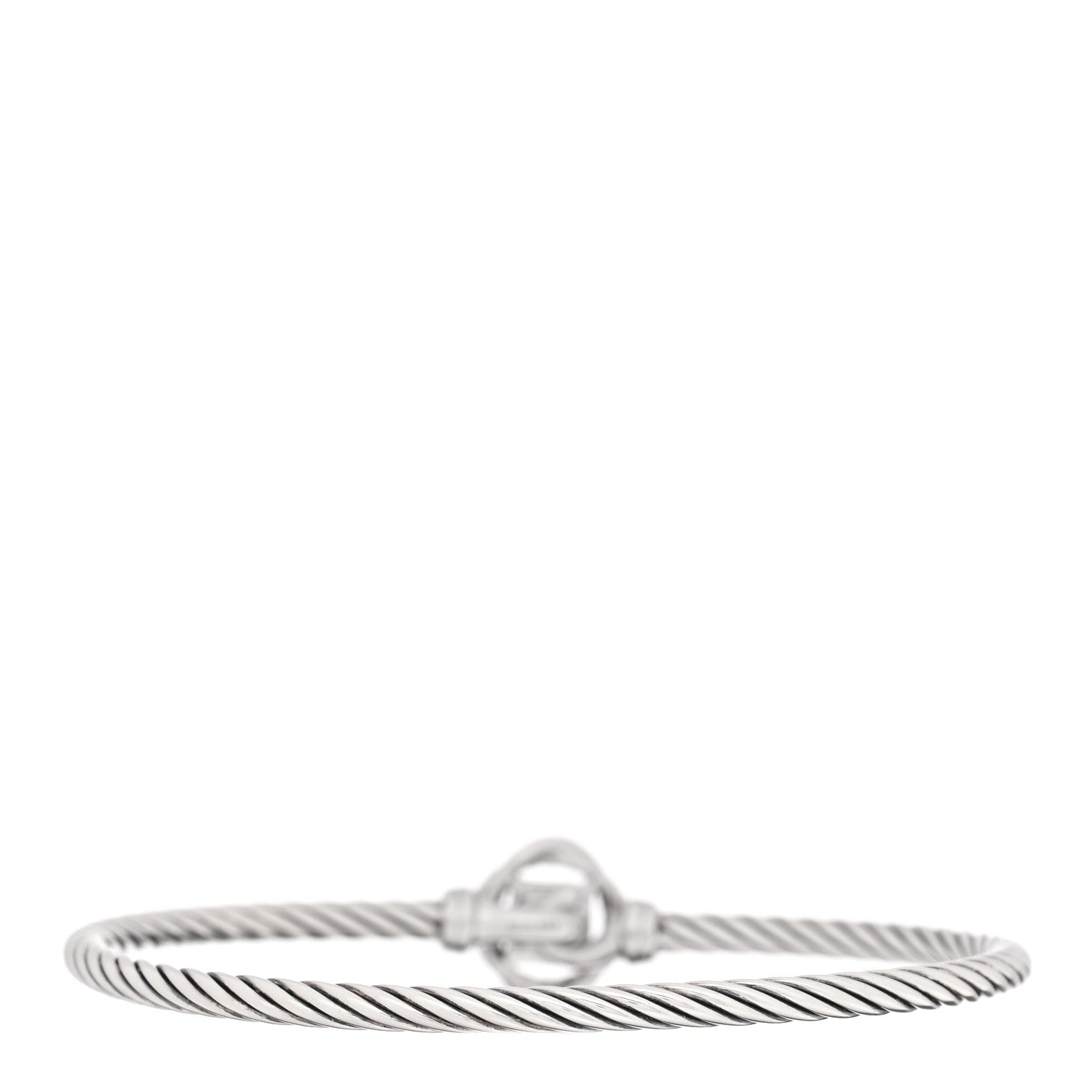 David Yurman Sterling Silver Diamond 3mm Infinity Bracelet 2 of 3