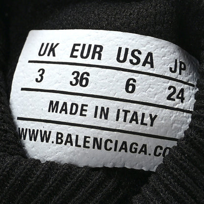 Balenciaga Neoprene Knit Womens Speed Clear Sole Sneakers 36 Black White 6 of 7