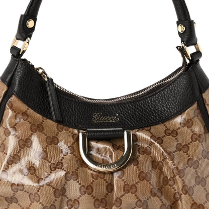 Gucci Crystal Monogram D Ring Gold Hobo Gold 8 of 10