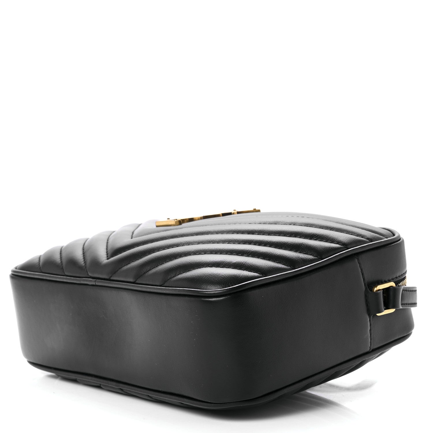 Saint Laurent Calfskin Matelasse Monogram Lou Camera Bag Black 9 of 11