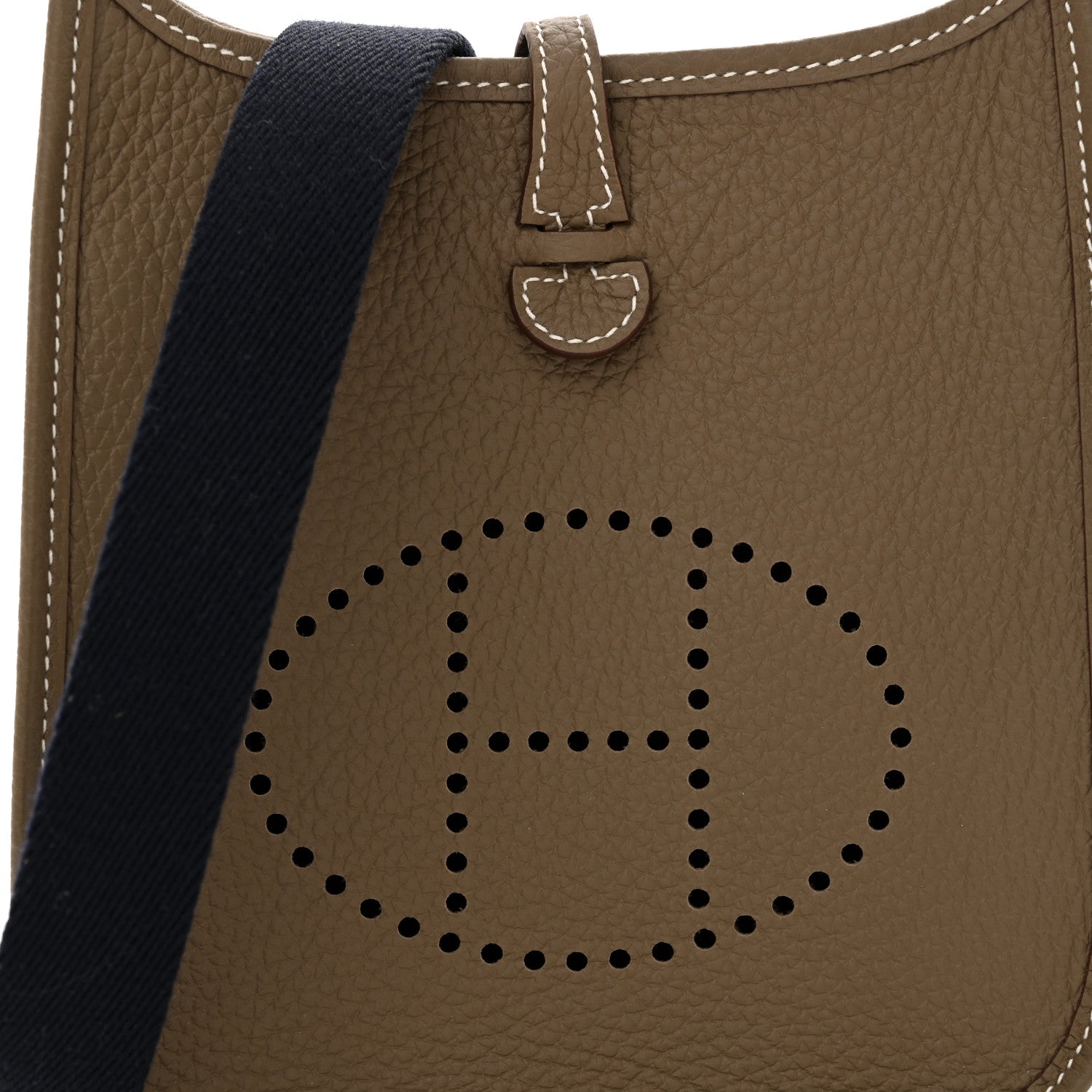 Hermes Taurillon Clemence Amazone Evelyne TPM Etoupe Bleu Indigo 8 of 11