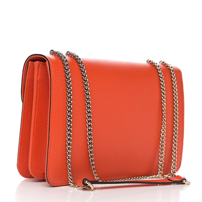 Gucci Dollar Calfskin Interlocking G Shoulder Bag Sun Orange 2 of 9