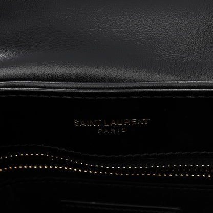 Saint Laurent Calfskin Y Quilted Monogram Toy Loulou Crossbody Bag Black 7 of 10