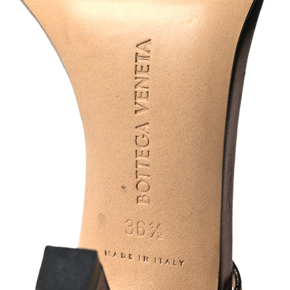 Bottega Veneta Metallic Lambskin Stretch Multi Strap 90mm Sandals 36.5 Fondant 6 of 9