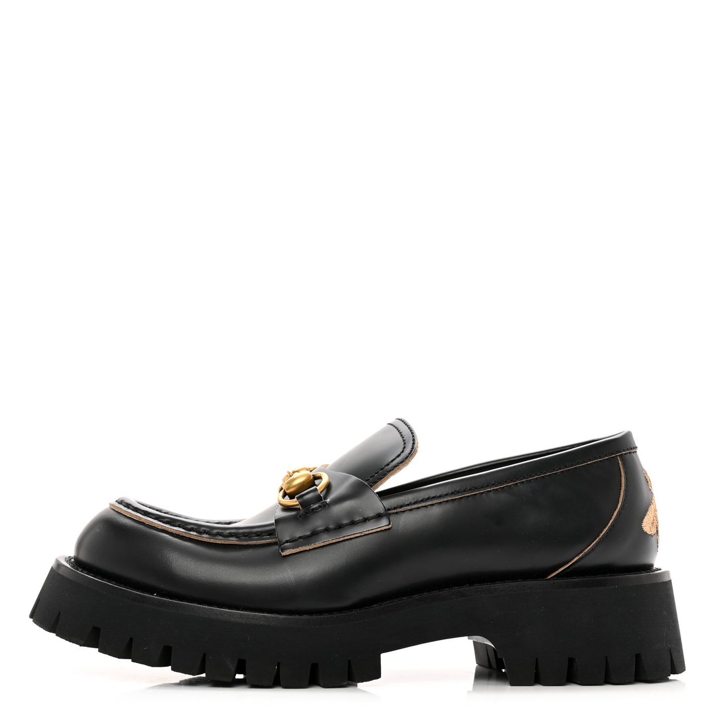 Cordovan Lux Womens Harald Horsebit 25mm Platform Loafers 37 Black