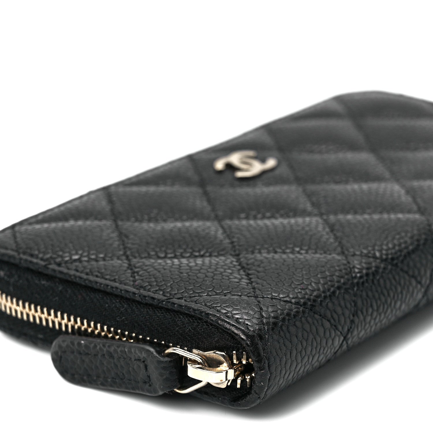 Chanel Caviar Quilted Medium Zip Around Wallet Black 10 of 11