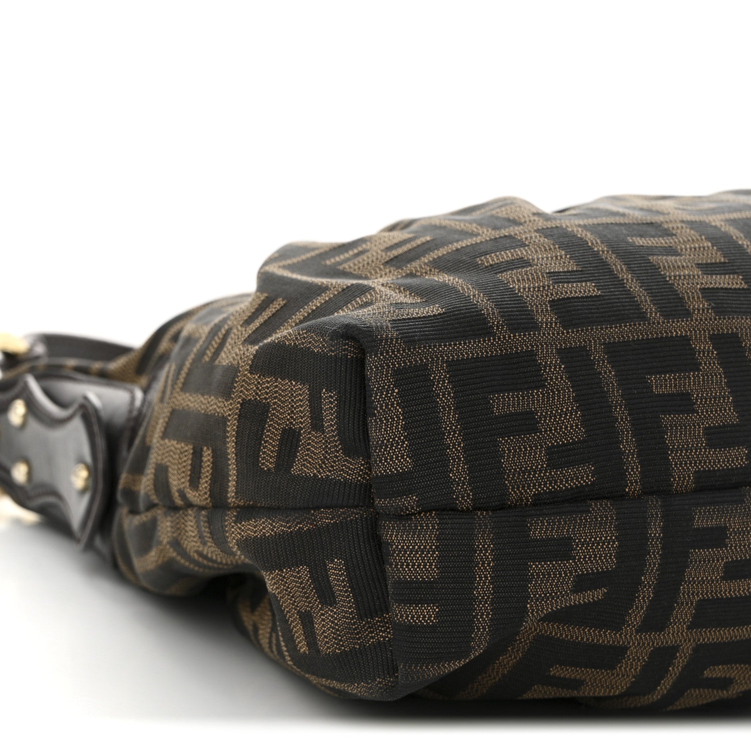 Fendi Zucca Cuoio Lucido Chef Hobo Tobacco Moro 9 of 10