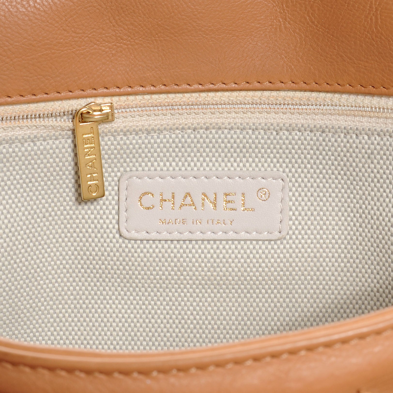 Chanel Calfskin Quilted Large Retro Chain Flap Beige 6 of 8