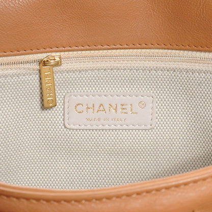 Chanel Calfskin Quilted Large Retro Chain Flap Beige 6 of 8