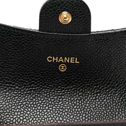 Chanel Caviar Quilted Flap Card Holder Wallet Black 7 of 9
