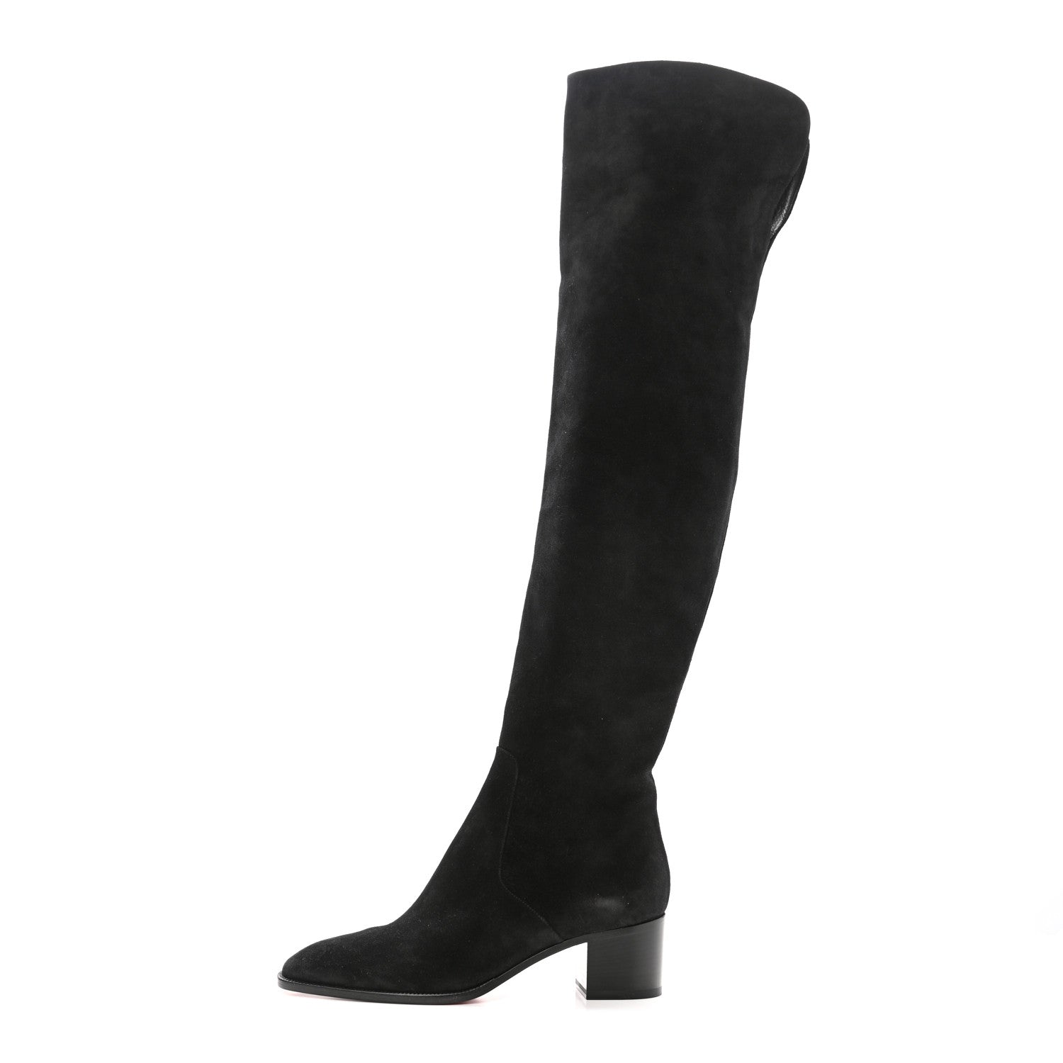 Christian Louboutin Suede Gazellou 55 Over The Knee Boots 39 Black 1 of 7