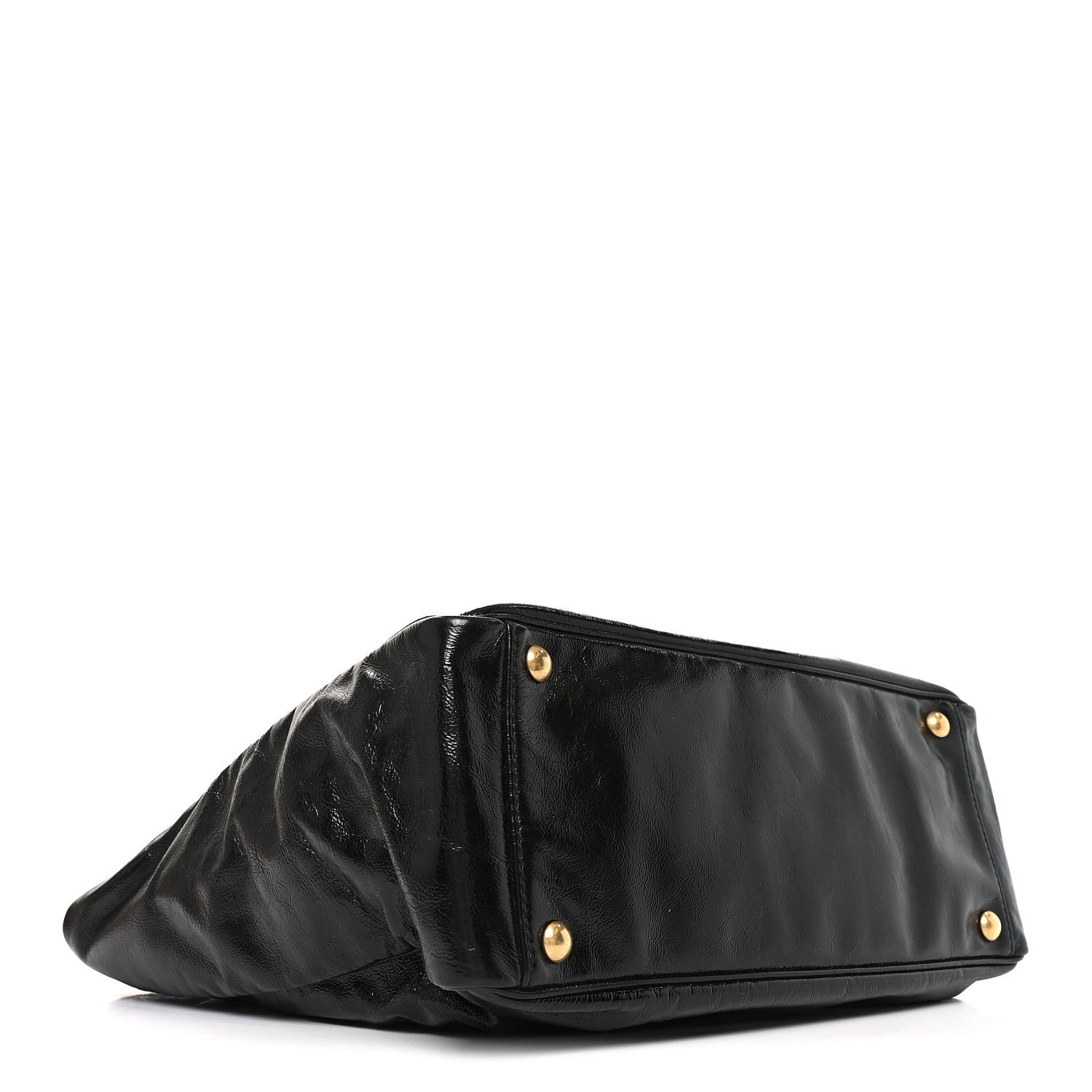 Saint Laurent Textured Patent Y-Mail Tote Black 3 of 9