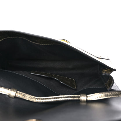 Alexander McQueen Metallic Crash Calfskin The Story Crossbody Bag Gold 5 of 10