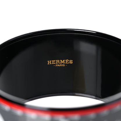 Hermes Enamel Printed Extra Wide Brazil Bracelet 65 4 of 5