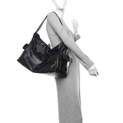 Louis Vuitton Lambskin CarryAll Travel Bag Black 2 of 11
