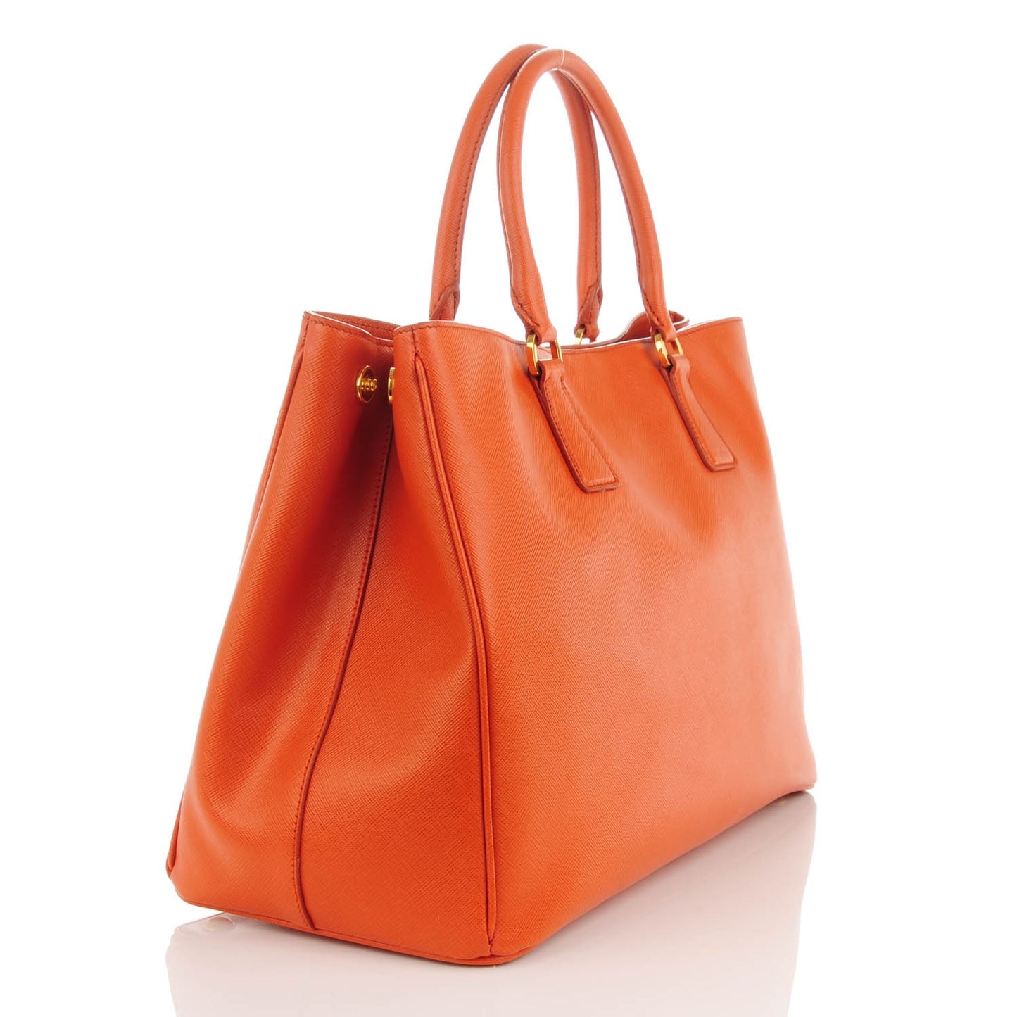 Saffiano Lux Large Tote Papaya