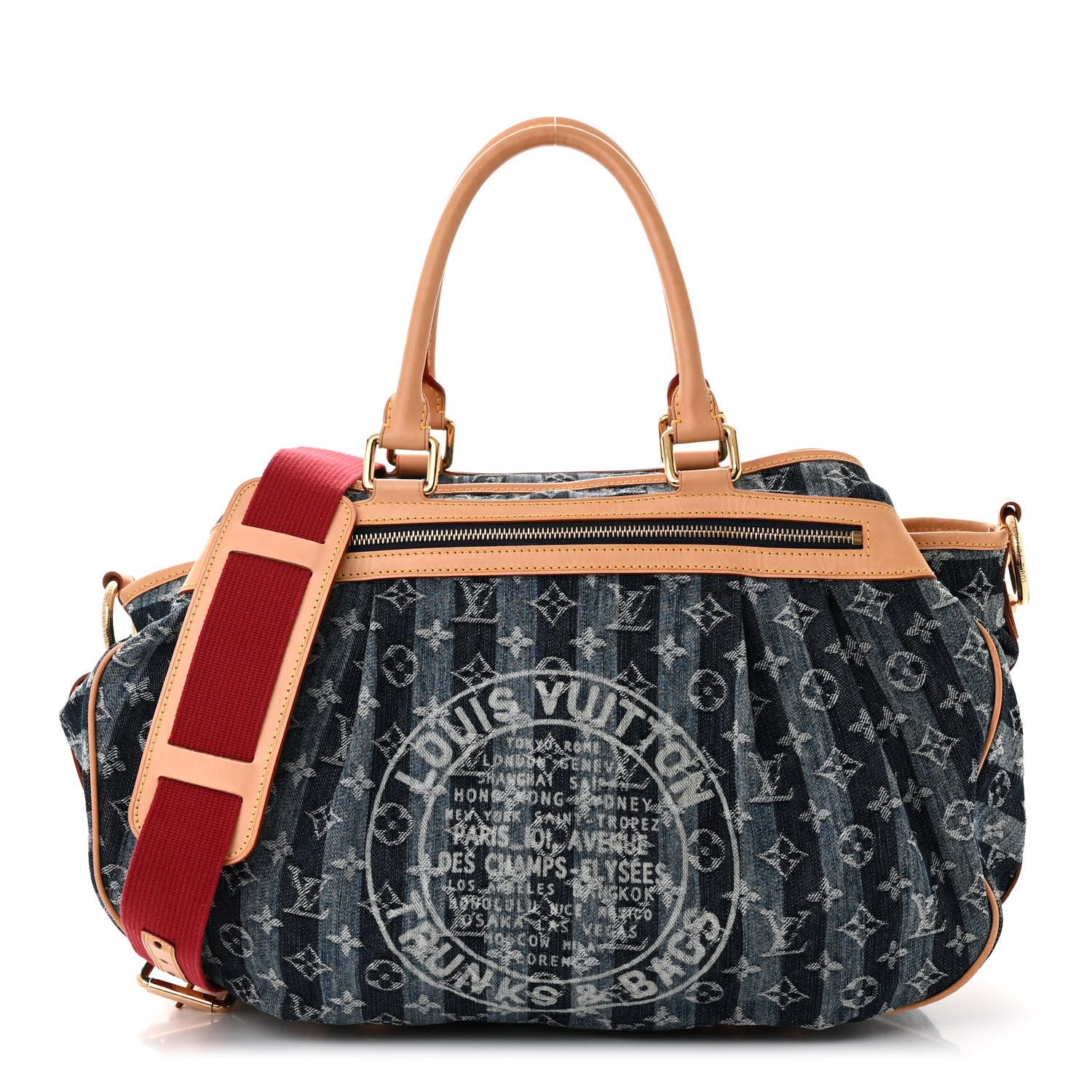 Louis Vuitton Denim Raye Cabas GM 1 of 10