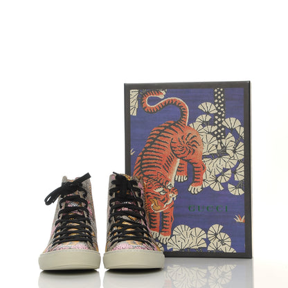 Gucci GG Supreme Monogram Bengal Pearl Womens High Top Sneakers 41.5 Beige Pink 9 of 9