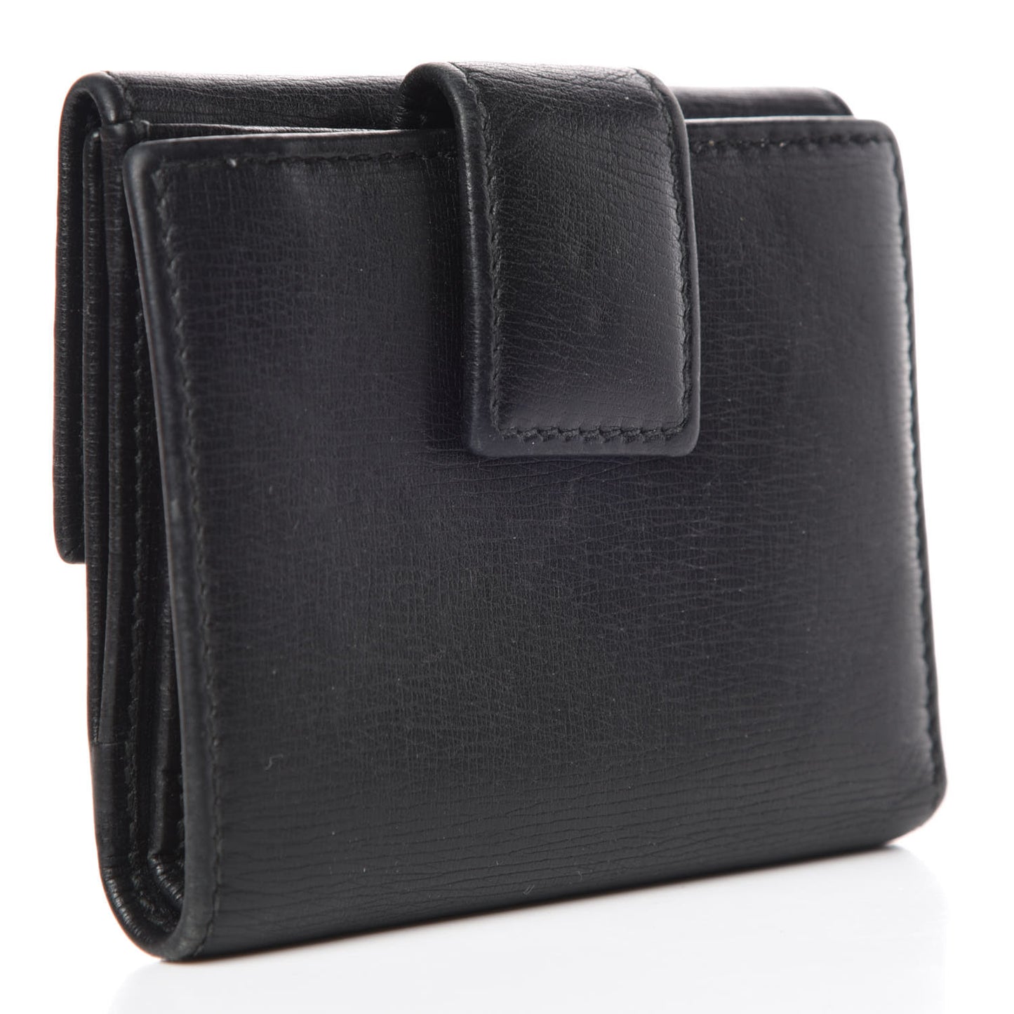 Calfskin Interlocking G French Wallet Black