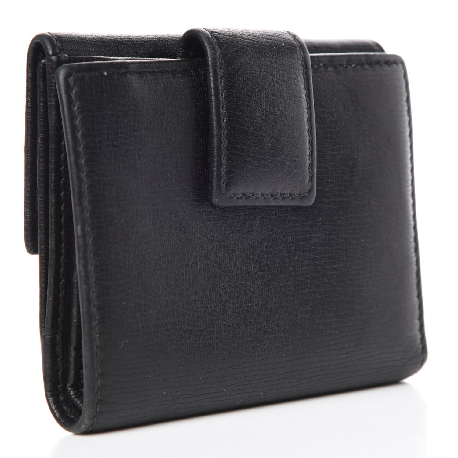 Gucci Calfskin Interlocking G French Wallet Black 3 of 7