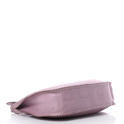 Fendi Metallic Calfskin Romano Selleria Hobo Light Purple 4 of 20