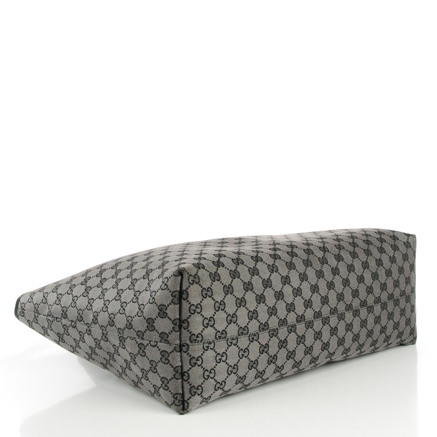 Metallic Monogram Canvas Tote Black