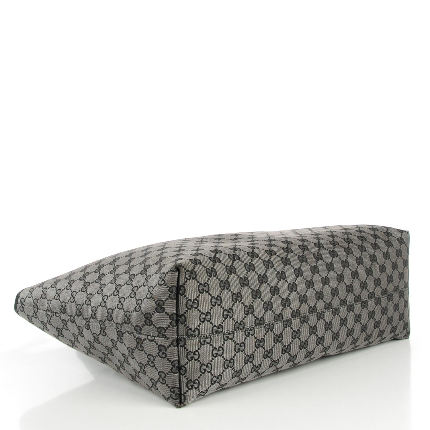 Gucci Metallic Monogram Canvas Tote Black 4 of 7