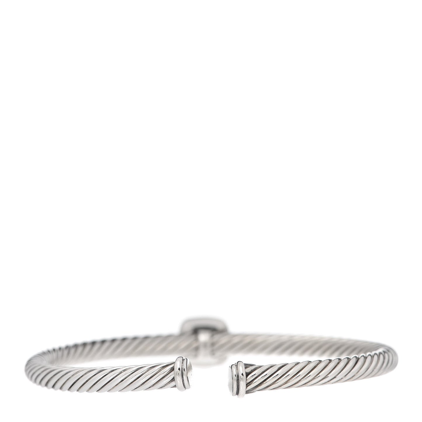 Sterling Silver 18K Yellow Gold Blue Topaz 4mm Albion Cable Bracelet