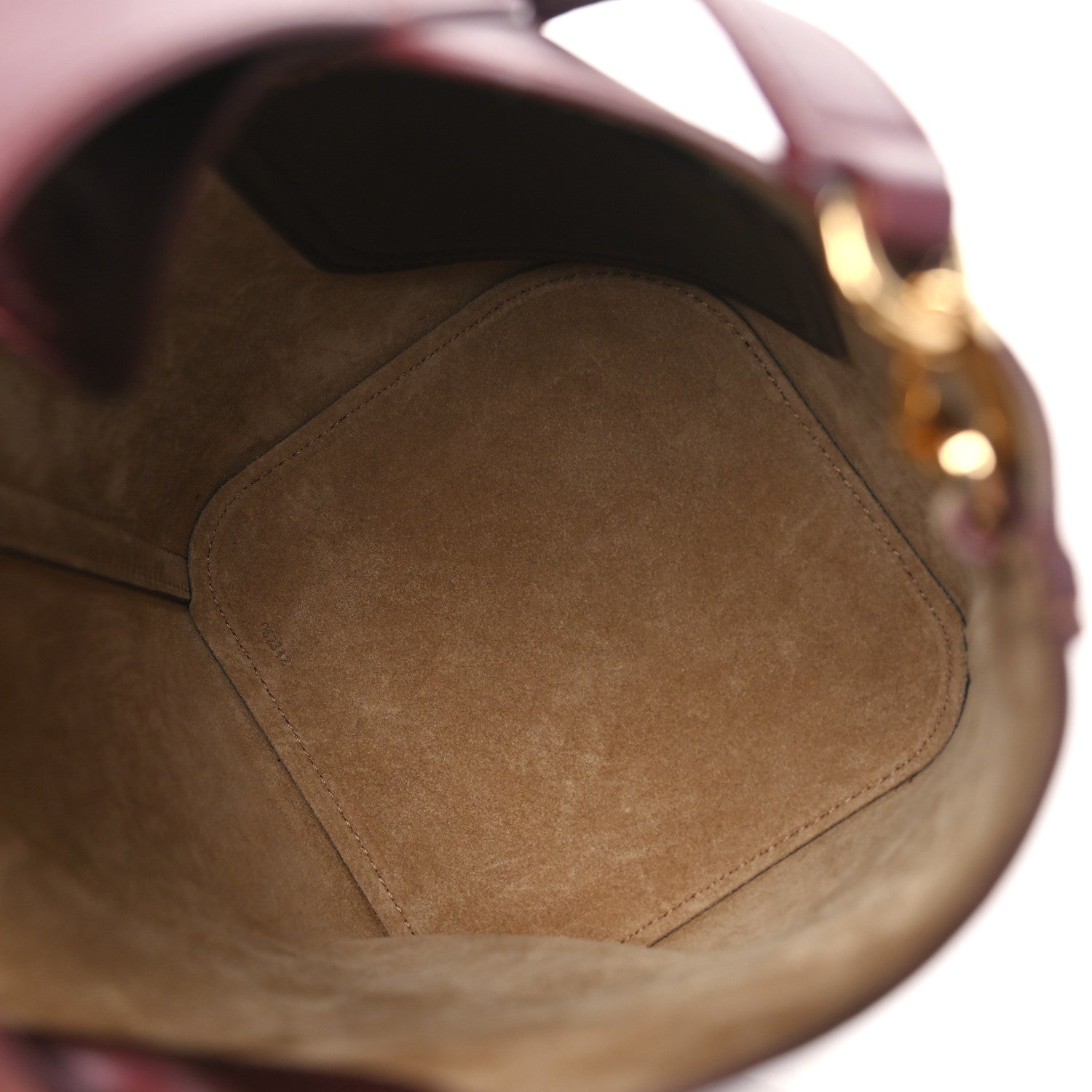 Loewe Calfskin Mini Pebble Bucket Bag Dark Burgundy 5 of 9