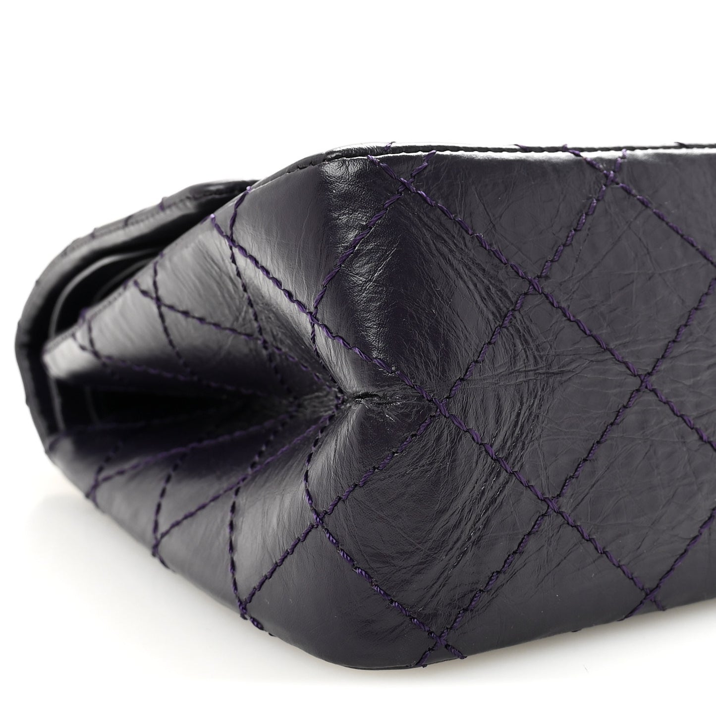 Aged Calfskin Quilted 2.55 Reissue 226 Flap Purple