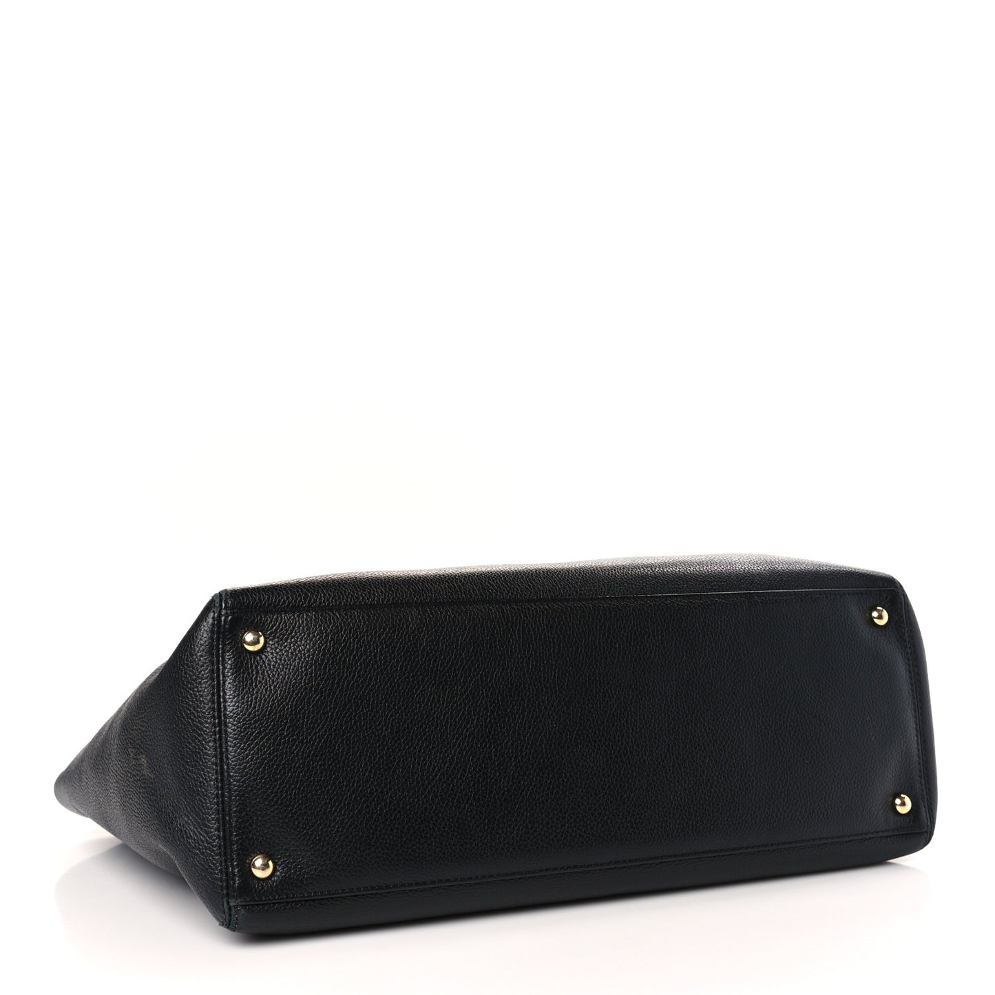 Calfskin Cerf Executive Shopper Tote Black