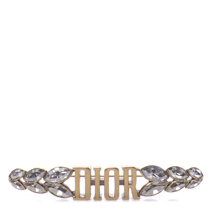 Christian Dior Crystal Dior Petal Brooch Gold 1 of 4