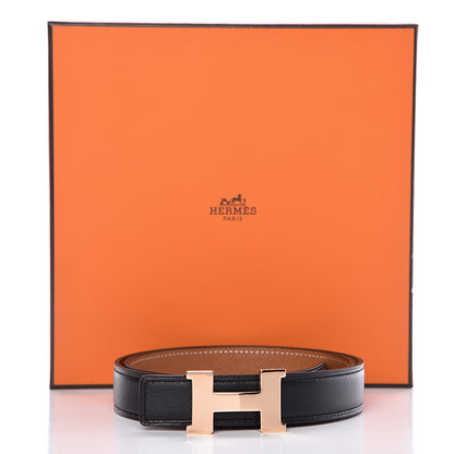 Hermes Swift Epsom 24mm Mini Constance H Belt 75 Black Gold 7 of 7
