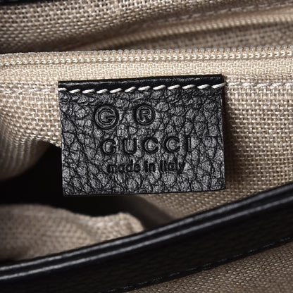 Gucci Dollar Calfskin Interlocking G Top Handle Shoulder Bag Black 6 of 11