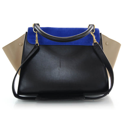 Celine Calfskin and Suede Small Trapeze Tri-Color 3 of 8