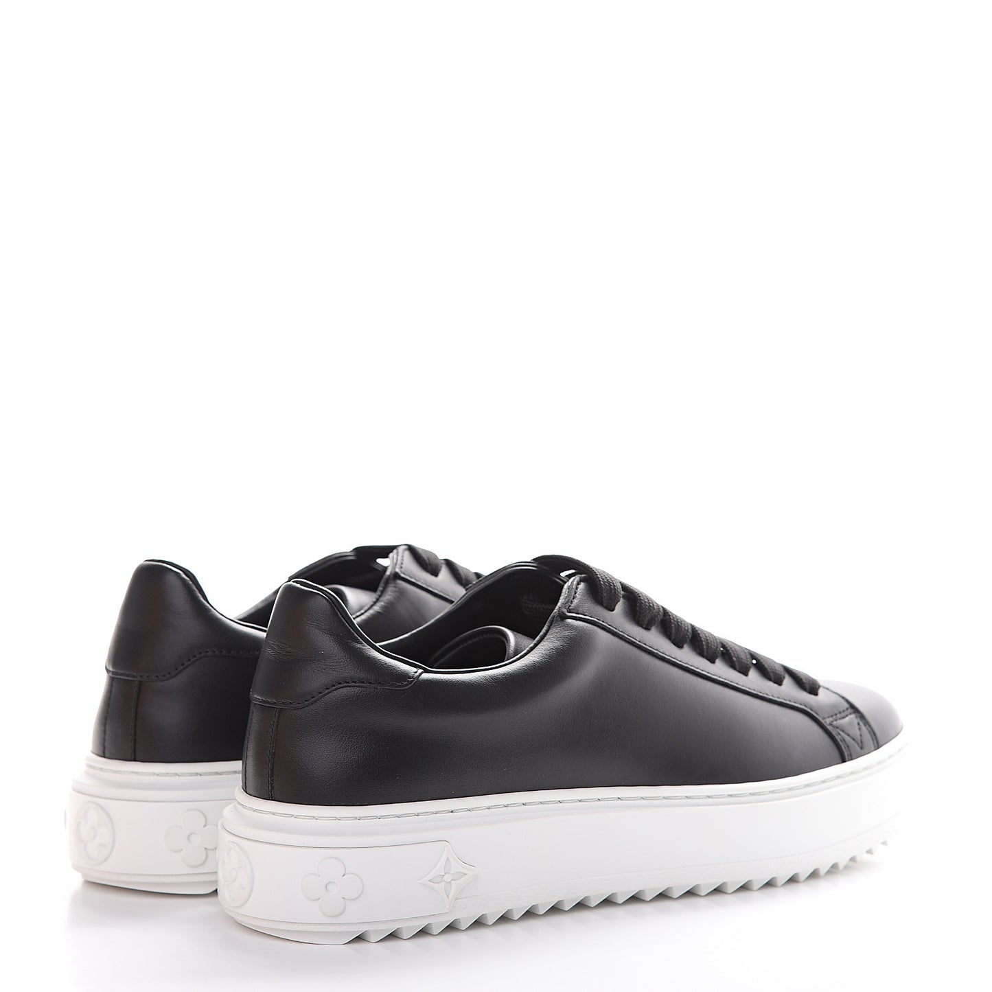 Calfskin Time Out Sneakers 37 Black