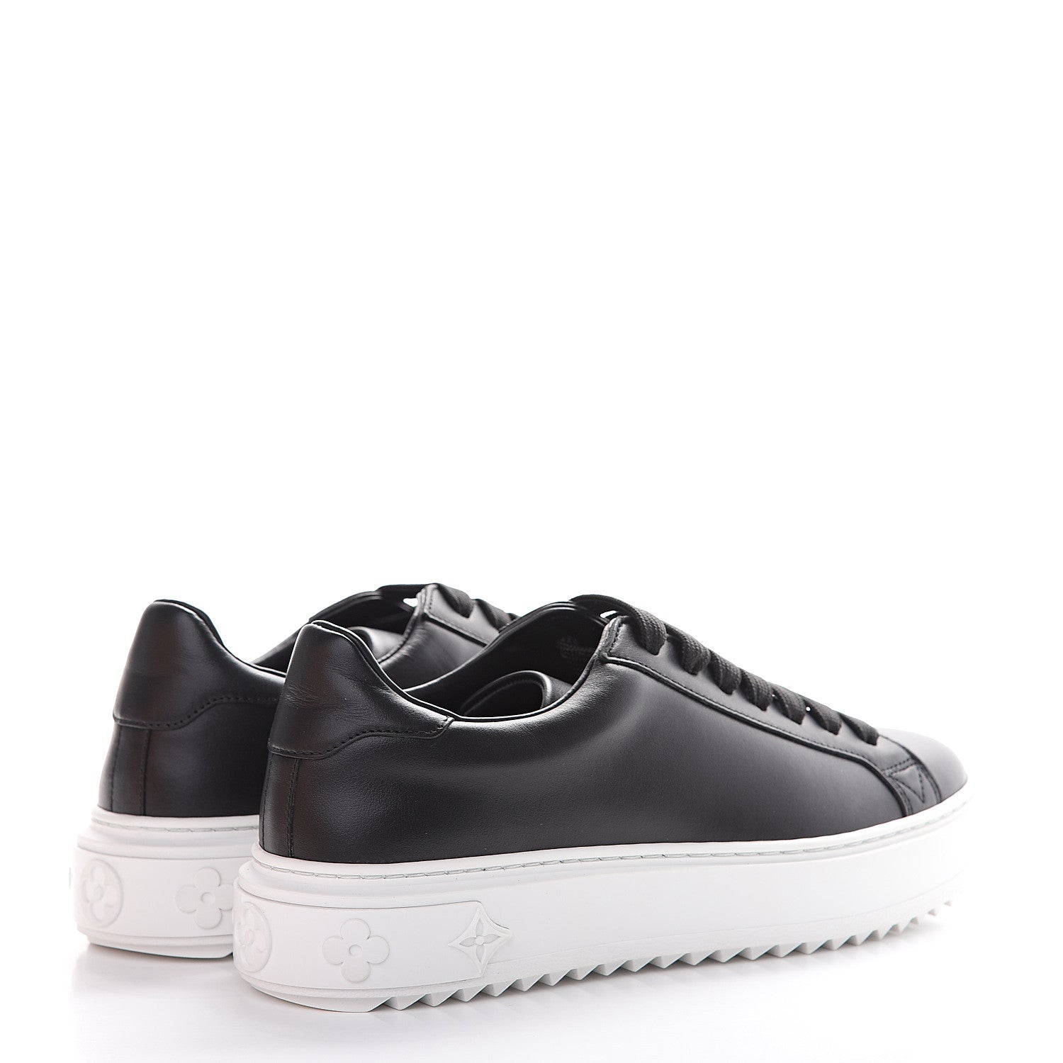 Louis Vuitton Calfskin Time Out Sneakers 37 Black 4 of 9