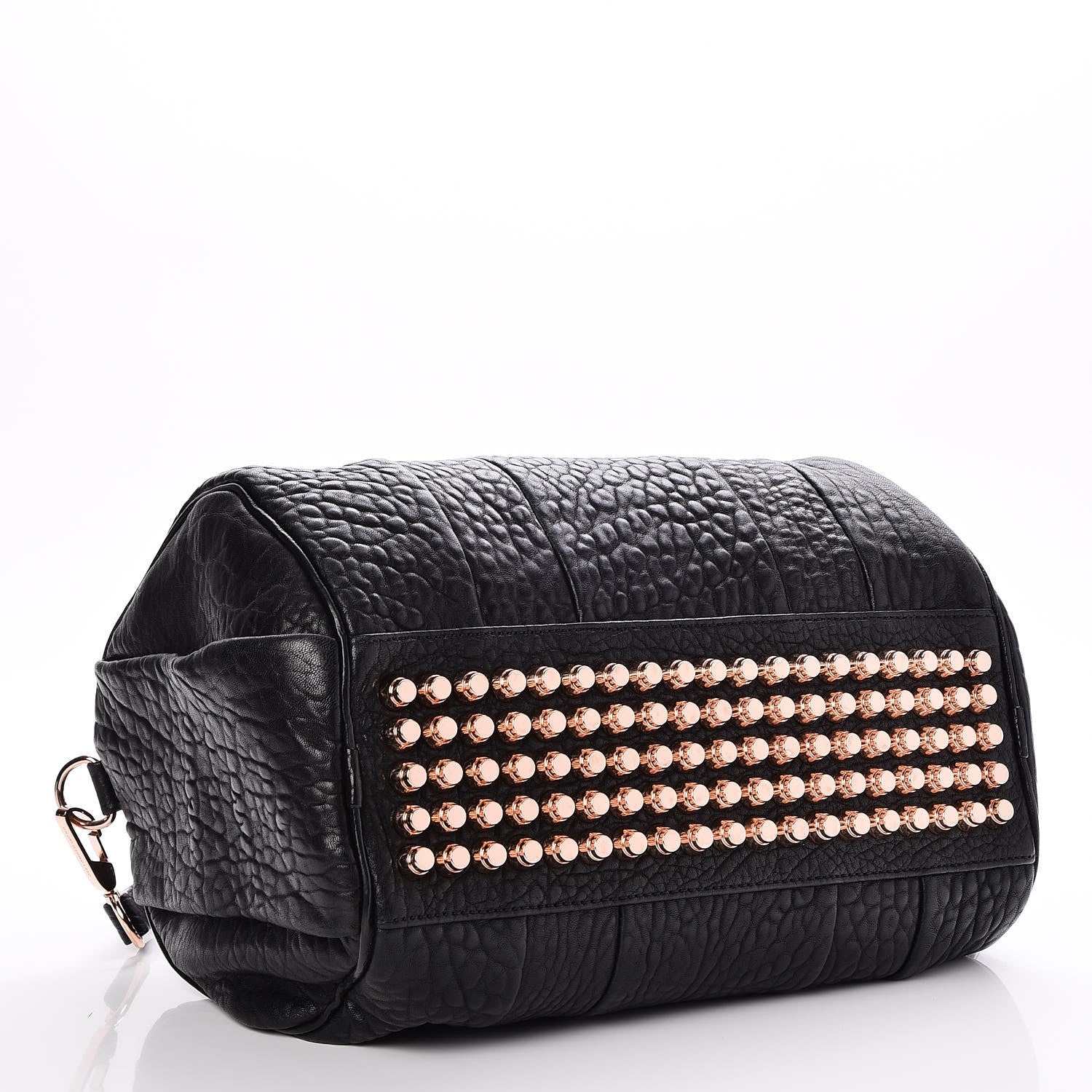 Alexander Wang Pebbled Lambskin Rocco Black Rose Gold Hardware 5 of 12