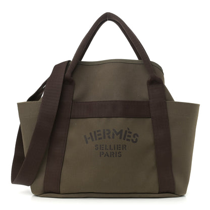 Hermes Toile Sac De Pansage Groom Kaki Feu 1 of 13