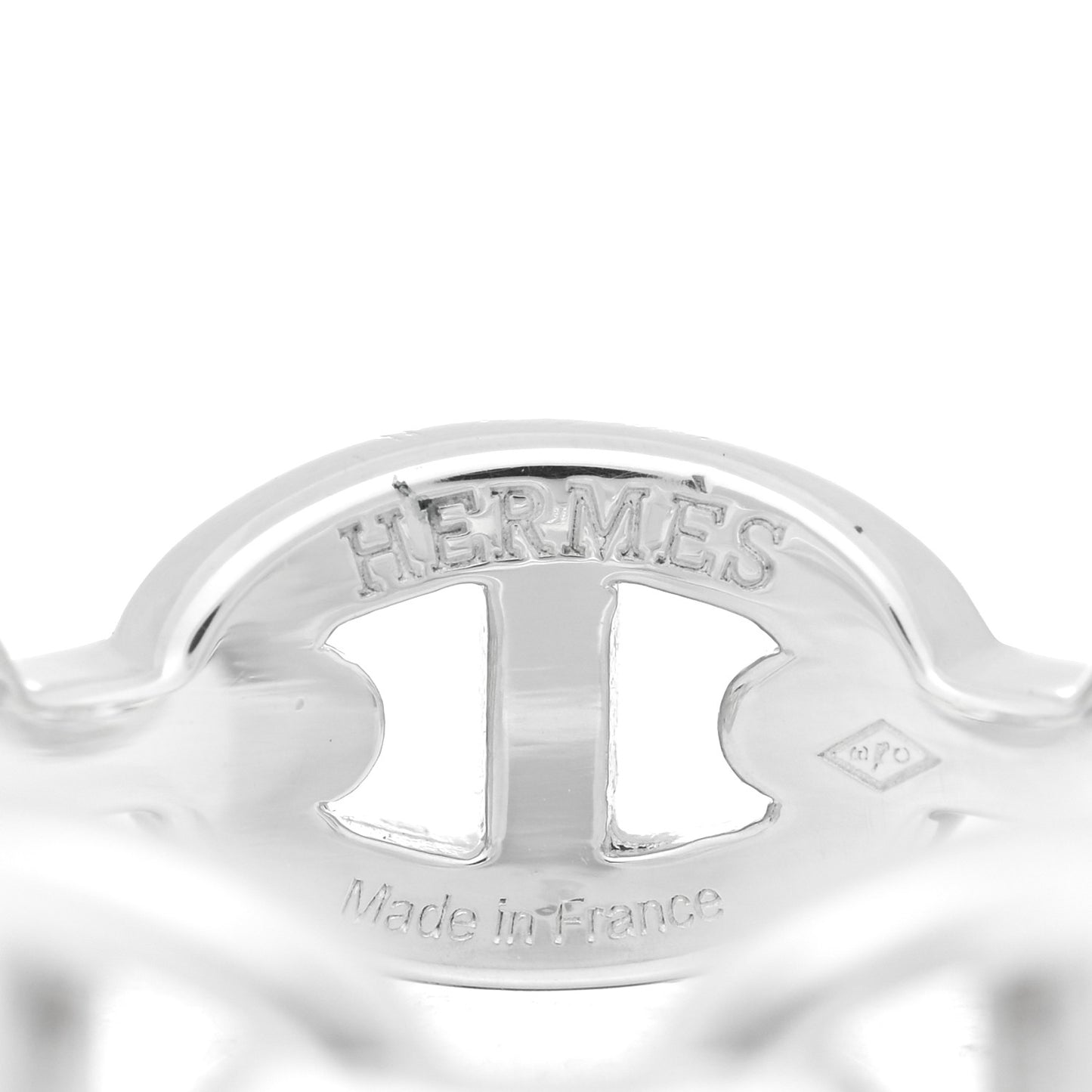 Sterling Silver PM Chaine d'Ancre Enchainee Band Ring 59 8.75