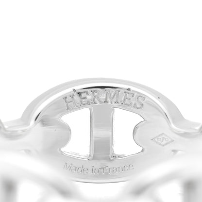 Hermes Sterling Silver PM Chaine d'Ancre Enchainee Band Ring 59 8.75 4 of 5
