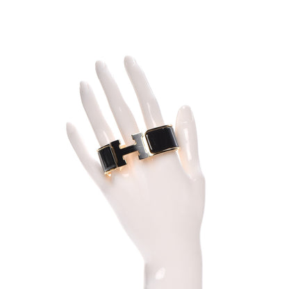 Hermes Enamel Wide Clic Clac H Bracelet PM Black 7 of 10