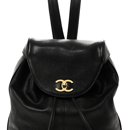 Chanel Caviar Triple CC Backpack Black 10 of 13