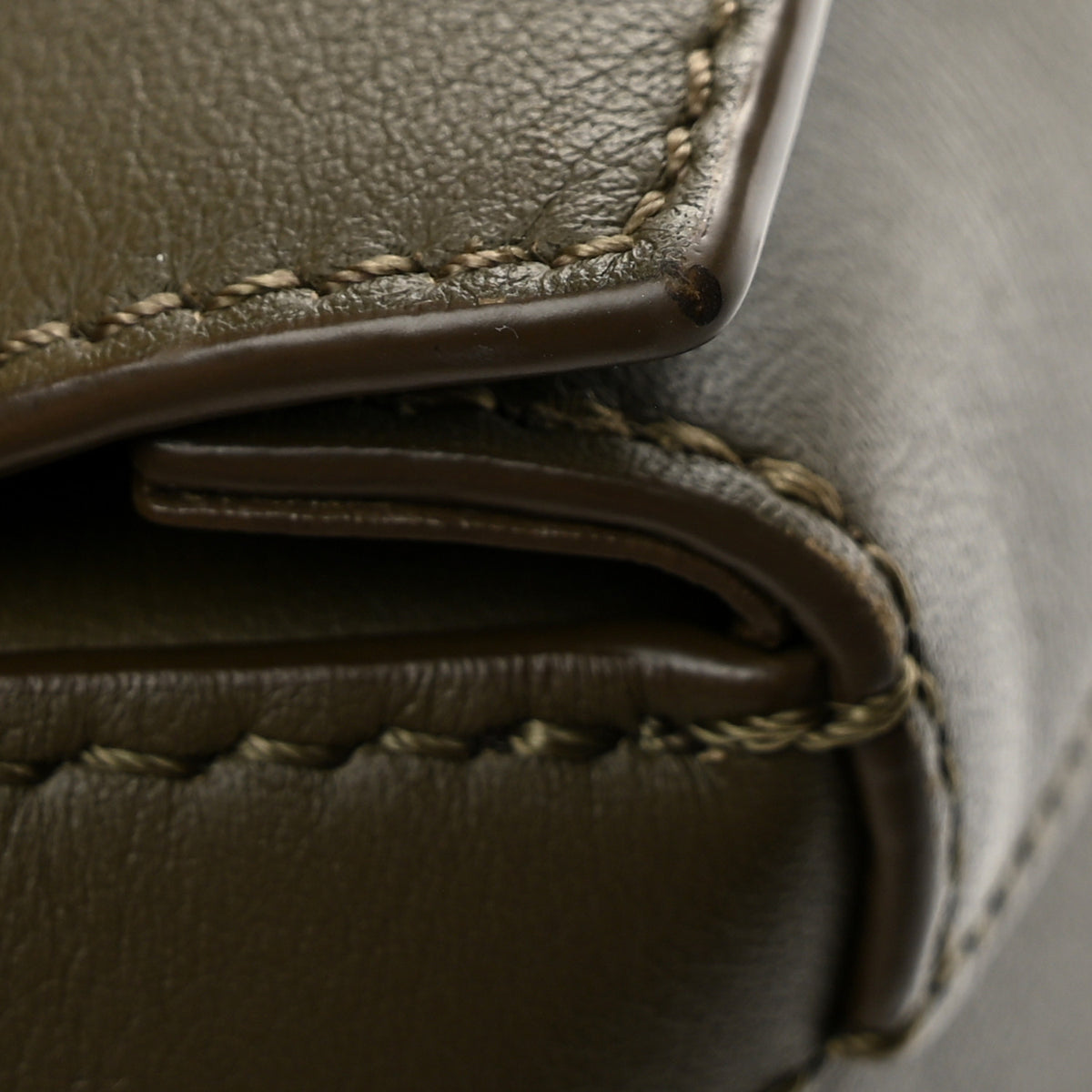 Loewe Calfskin Small Puzzle Edge Bag Dark Khaki Green 13 of 13