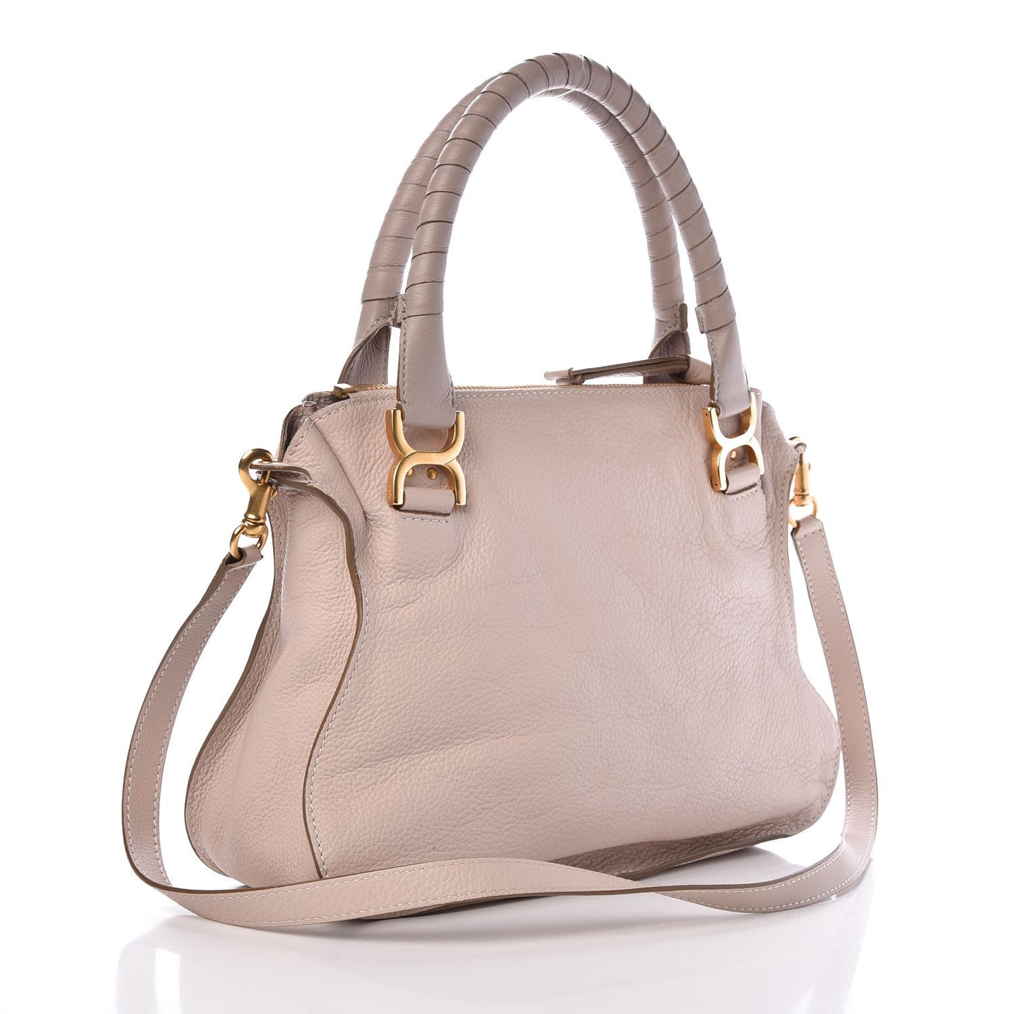 Calfskin Medium Marcie Satchel Abstract White