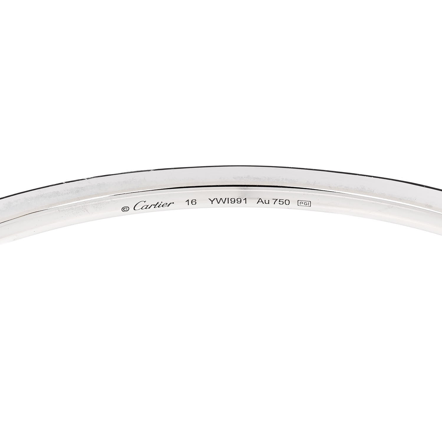 Cartier 18K White Gold Diamond Etincelle de Cartier Bangle Bracelet 16 3 of 4